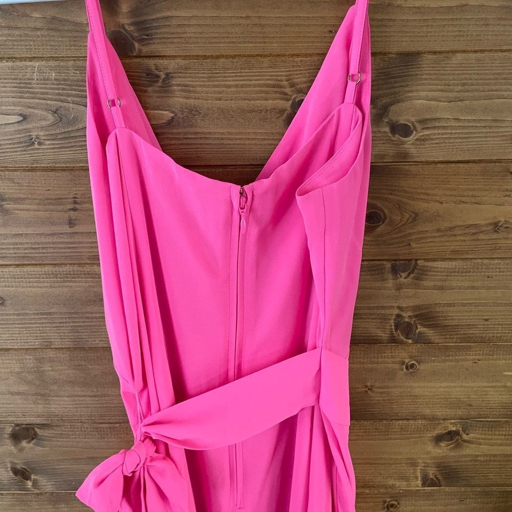 lilly pulitzer alisa wrap dress in aura pink hot pink - Picture 6 of 7